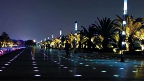 Ứng dụng đèn led âm đất vuông